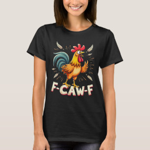 Camiseta Design Gráfico de Galo Frango Engraçado F-CAW-F