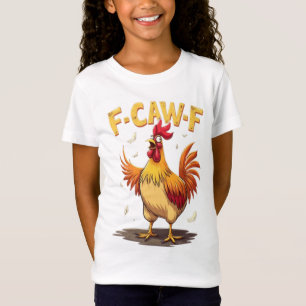 Camiseta Design Gráfico de Galo Frango Engraçado F-CAW-F