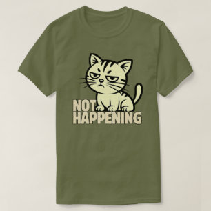 Camiseta Design Gráfico de Gato com Atitude Simples