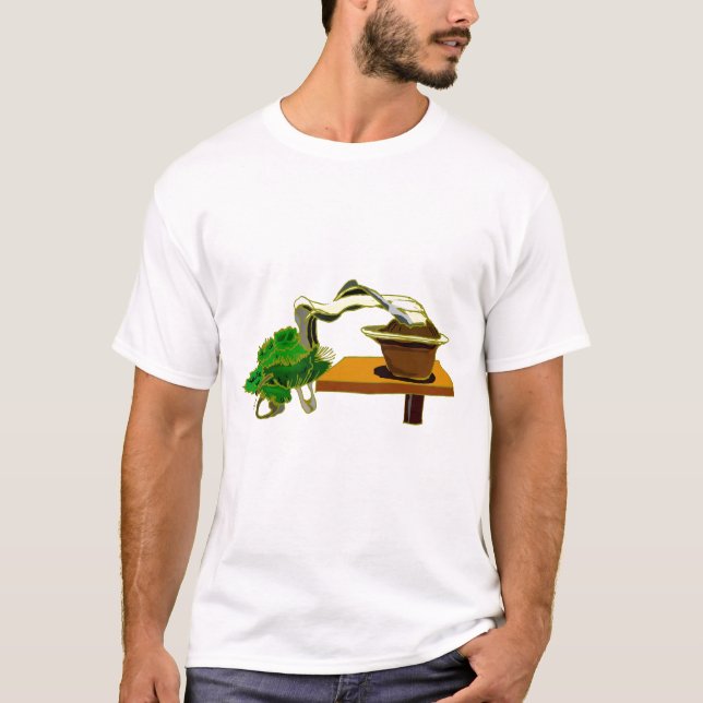 Camiseta Design gráfico de lado esquerdo dos bonsais da (Frente)