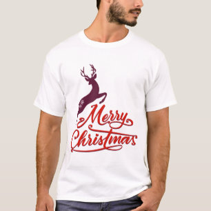 Camiseta Design Gráfico De Natal E Ano Novo, Animais Selva