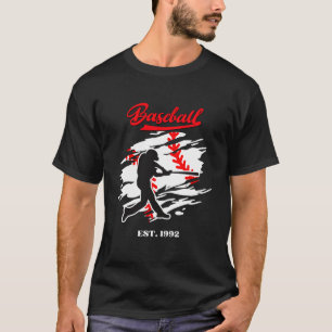 Camiseta Design Gráfico de Silhueta de Beisebol – EST. 1992