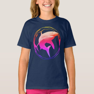 Camiseta Design Gráfico de Tubarão Branco do excelente
