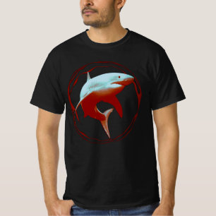 Camiseta Design Gráfico de Tubarão Branco do excelente