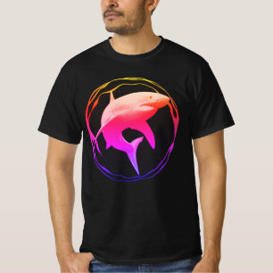 Camiseta Design Gráfico de Tubarão Branco do excelente