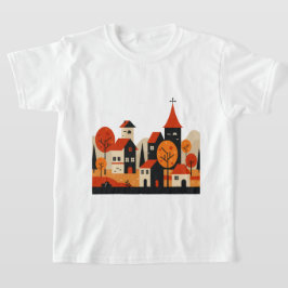 Camiseta Design gráfico de um outono rural