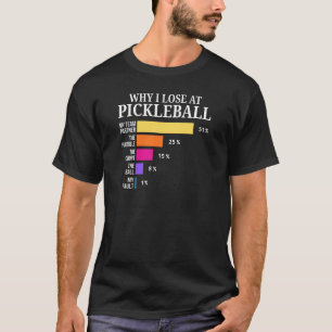 Camiseta Design Gráfico Divertido de Perda no Pickleball