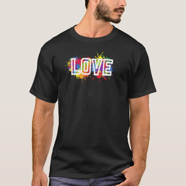 Camiseta Design Gráfico do Rainbow Love (Frente)