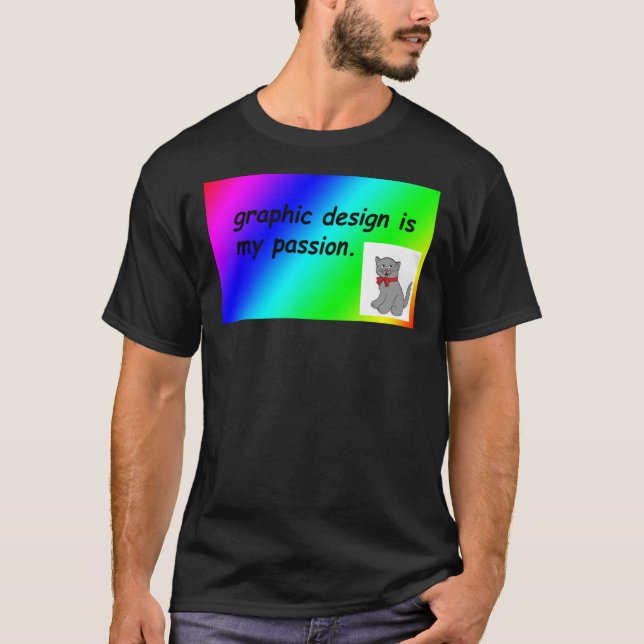 Camiseta Design gráfico é a minha paixão gibis arco-íris sa (Frente)