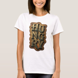 Camiseta Design Gráfico Edgy Gold HUNGRY