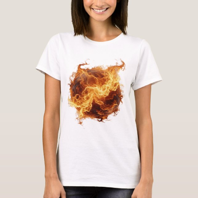 Camiseta Design Gráfico Edgy Silver FIREBALL (Frente)