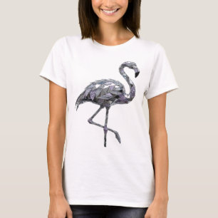 Camiseta Design Gráfico FLAMINGO Prata Moderno