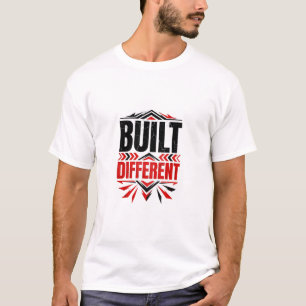 Camiseta Design Gráfico Inspirador Vermelho Preto Ousado