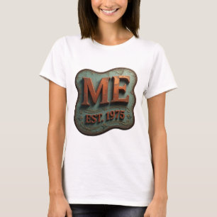 Camiseta Design Gráfico Laranja ME EST 1975