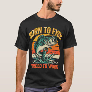 Camiseta Design Gráfico Nascido para Pescar
