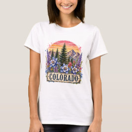 Camiseta Design Gráfico PNG Montanhas Colorado Vintage