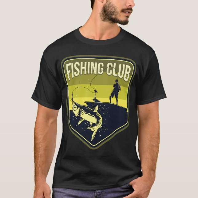 Camiseta Design Gráfico Retro de Jesus Pescando (Frente)