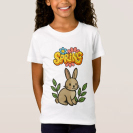 Camiseta Design Gráfico Retrô dos Anos 70 com Coelho da Pri