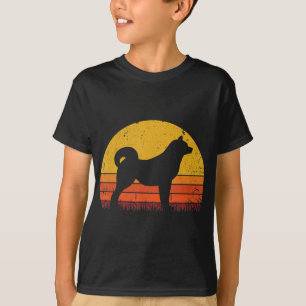 Camiseta Design Gráfico Shiba Inu Vintage Sunset Anivers