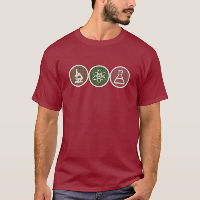 Camiseta Design granulado afligido t-shirt da ciência (Frente)