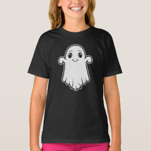 Camiseta Design Halloween De Cartoon Espírito Fantasma
