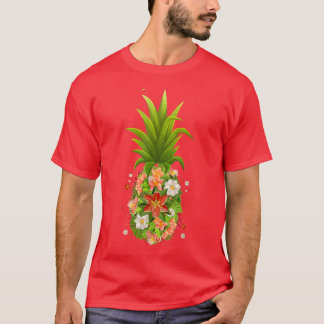 Camiseta Design Havaiana Engraçado De Abacaxi Para Mulheres