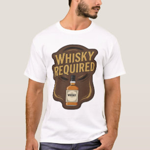 Camiseta Design ICÔNICO DE OURO WHISKY NECESSÁRIO