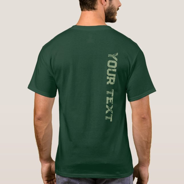 Camiseta Design Impressão da Moente Verde com a letra em re (Verso)