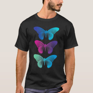 Camiseta Design Inspirador de Borboleta Amantes da Natureza