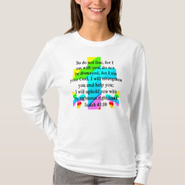 Camiseta DESIGN ISAIAH 41:10 bonito RAINBOW CROSS