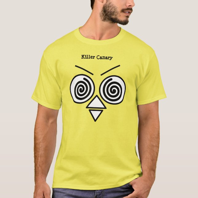 Camiseta Design KILLER, CANÁRIO DO Mens Fashion College (Frente)
