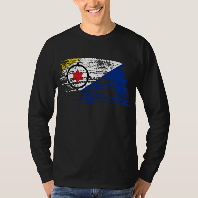 Camiseta Design legal da bandeira de Bonaire (Frente)