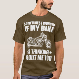 Camiseta Design legal de motocicletaÀS VEZES, PERGUNTO-ME S