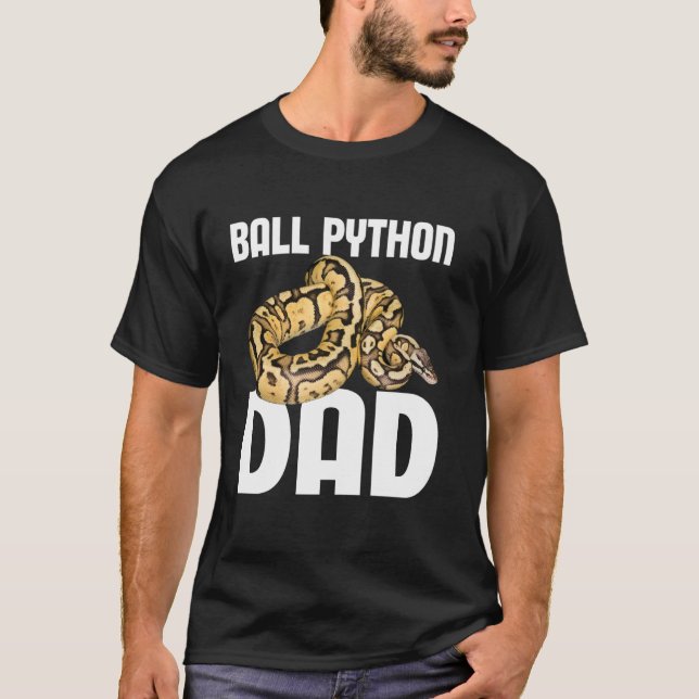 Camiseta Design Legal de Python Bola para Pai Homens Amante (Frente)