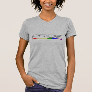 Camiseta Design Limpo Moderno Orgulho e Bandeira do Arco-ír