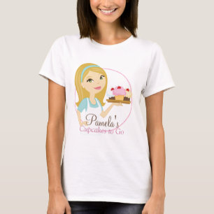 Camiseta Design louro 1 do t-shirt do cupcake D12 do
