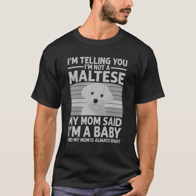 Camiseta Design Maltês Engraçado Para Mãe Mulheres Maltês L (Frente)