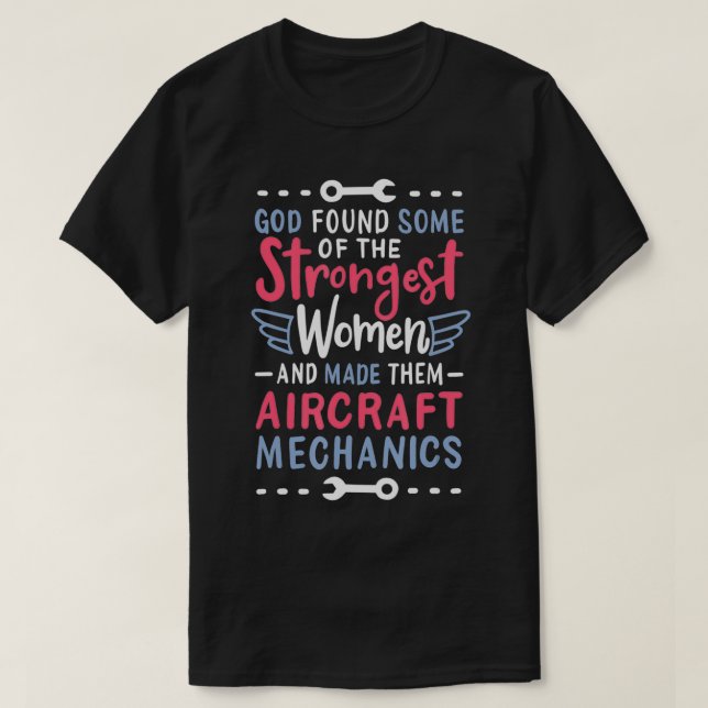 Camiseta Design Mecânica de Aeronaves Female Funny (Frente do Design)