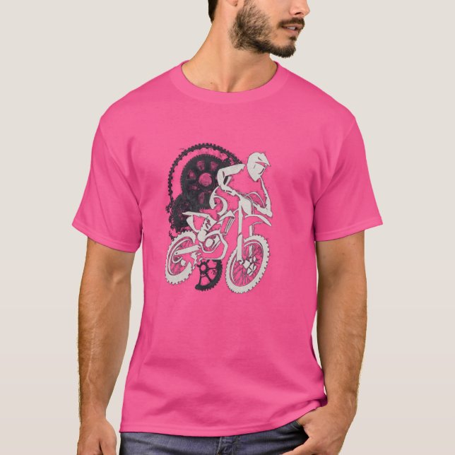 Camiseta Design Mecânico de Motocross de Enduro (Frente)