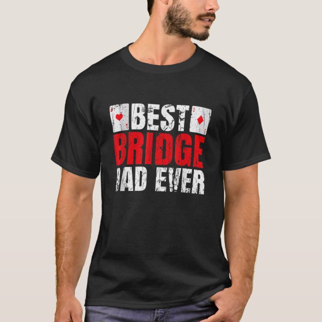 Camiseta Design Mens Best Bridge para um Pai Bridge (Frente)