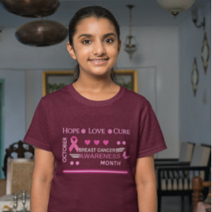 Camiseta Design mês de consciência do câncer de mama