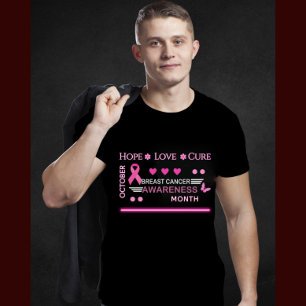Camiseta Design mês de consciência do câncer de mama