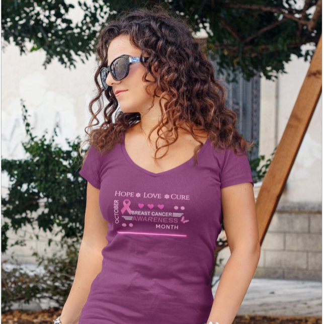 Camiseta Design mês de consciência do câncer de mama (Criador carregado)