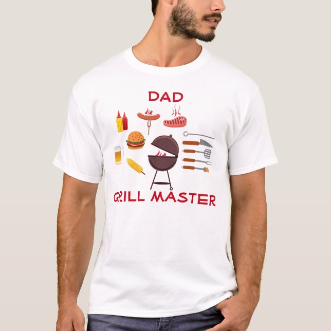 Camiseta Design mestre do assado da grade (Frente)