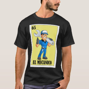 Camiseta Design Mexicano Divertido para Mecânicos de Carros