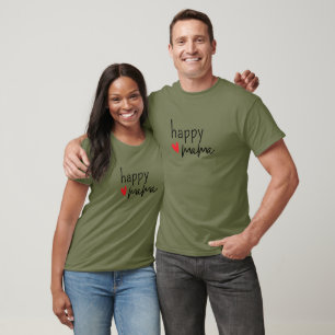 Camiseta Design Minimalista Coração da Mãe Feliz