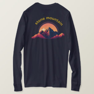 Camiseta Design Minimalista da Montanha Pedra -