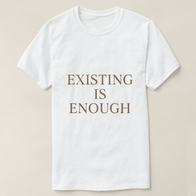 Camiseta Design Minimalista de Meme Existencial (Frente do Design)
