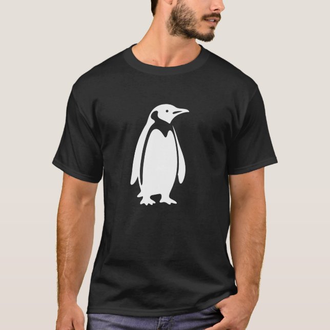Camiseta Design minimalista de pinguim legal (Frente)