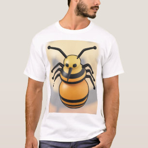 Camiseta Design minimalista em estilo 3D de uma abelha de d